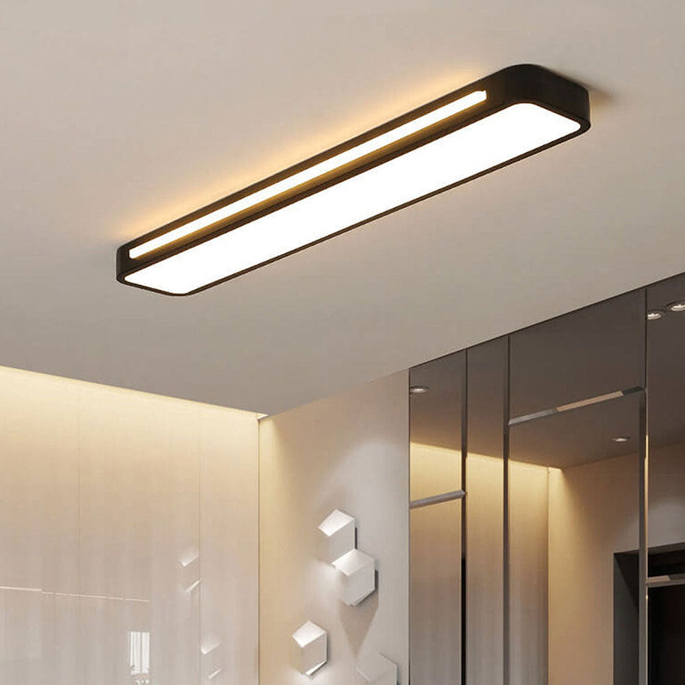 Modern Nordic Minimalist Long LED Ceiling Lighting for Your Home Black D78*H4CM Warm Light NALANI