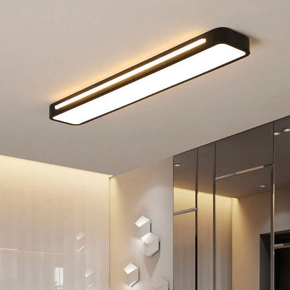 Modern Nordic Minimalist Long LED Ceiling Lighting for Your Home Black D78*H4CM Warm Light NALANI