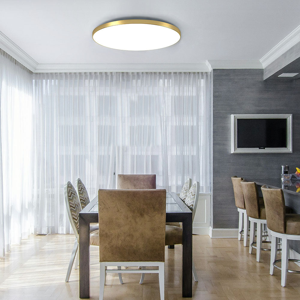 Modern Round LED Ceiling Light for Stylish Home Illumination Gold D23*H2cm(18W) NALANI