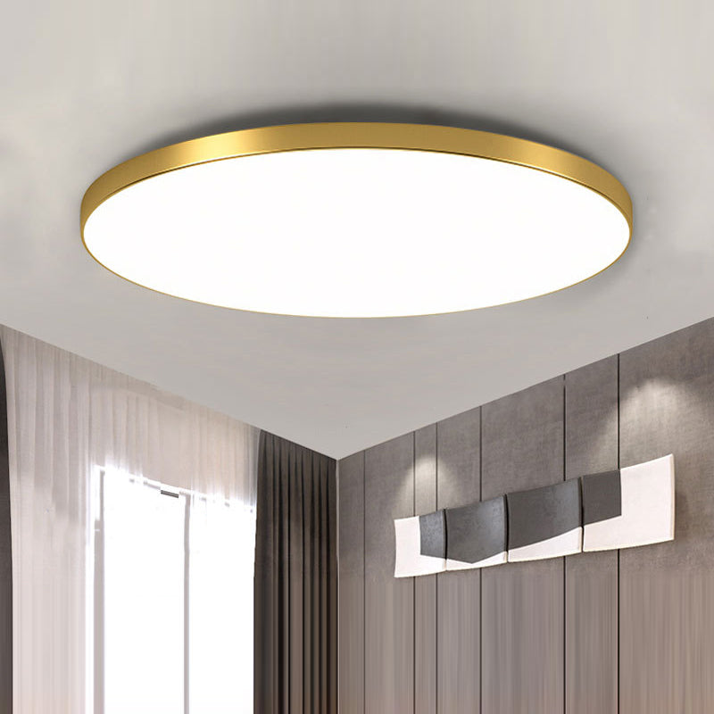 Modern Round LED Ceiling Light for Stylish Home Illumination Gold D30*H2cm(36W) NALANI