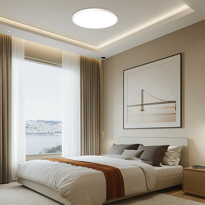 Modern Round LED Ceiling Light for Stylish Home Illumination White D23*H2cm(18W) NALANI