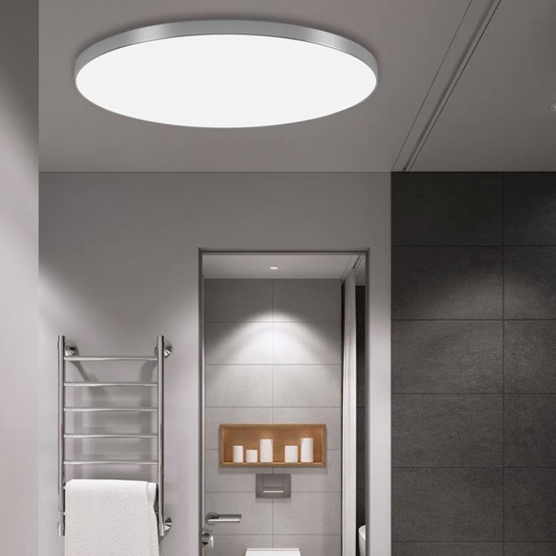 Modern Round LED Ceiling Light for Stylish Home Illumination Silver NALANI