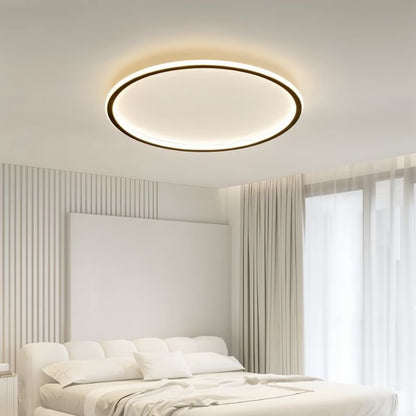 Modern Ultra-thin Round Low Ceiling Light for Elegant Spaces Black D40cm*H5cm Neutral Light NALANI
