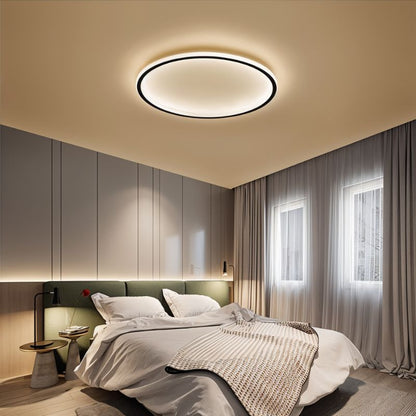 Modern Ultra-thin Round Low Ceiling Light for Elegant Spaces Black NALANI