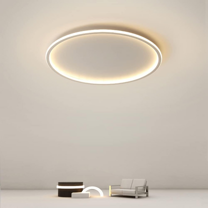 Modern Ultra-thin Round Low Ceiling Light for Elegant Spaces White Warm Light NALANI
