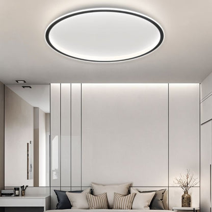 Modern Ultra-thin Round Low Ceiling Light for Elegant Spaces Black NALANI