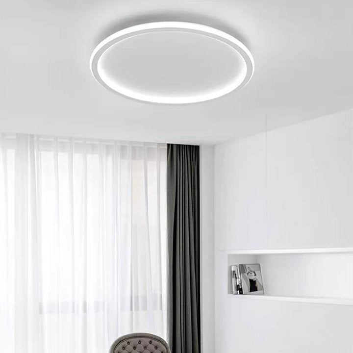 Modern Ultra-thin Round Low Ceiling Light for Elegant Spaces White NALANI