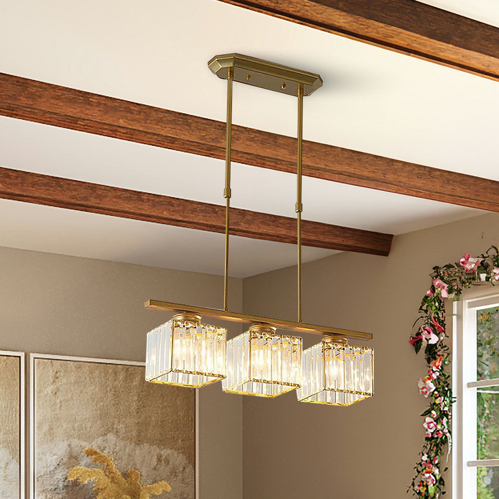 Nordic Multi-Head Designer Long Glass Island Lamps NALANI