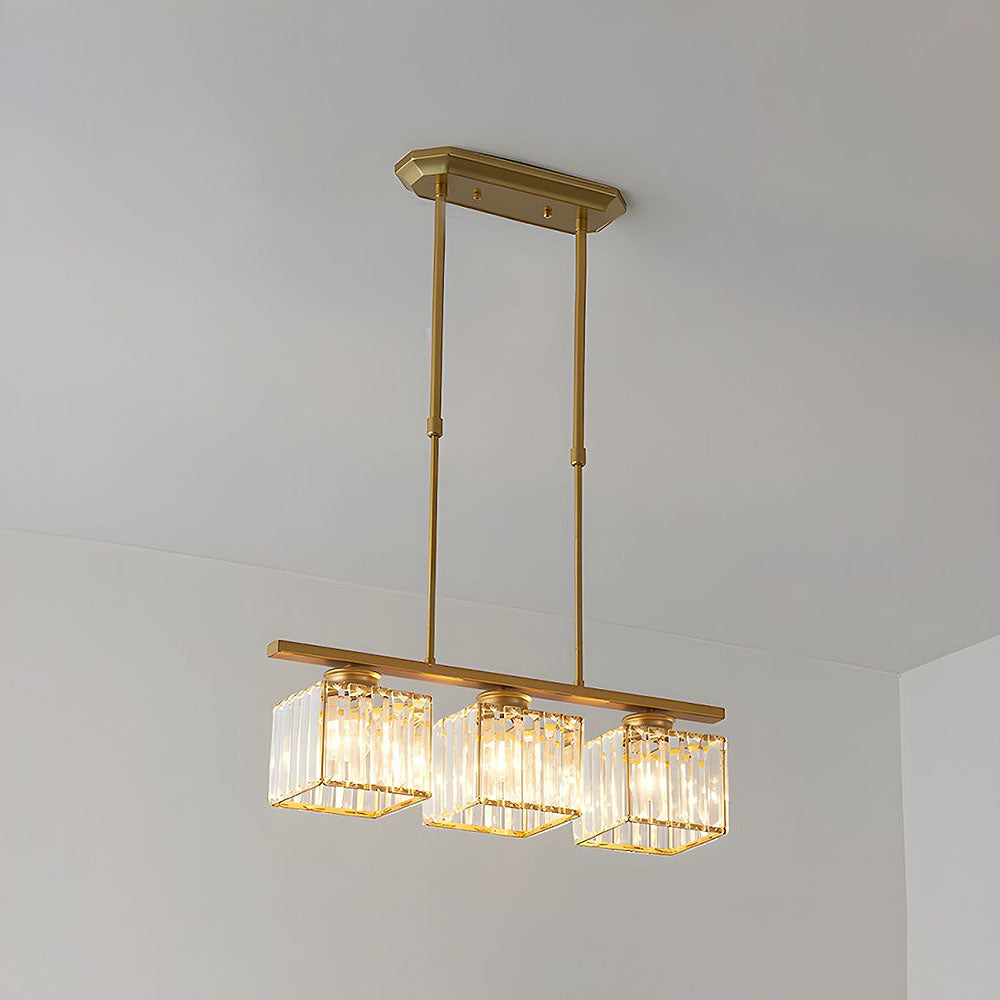 Nordic Multi-Head Designer Long Glass Island Lamps NALANI