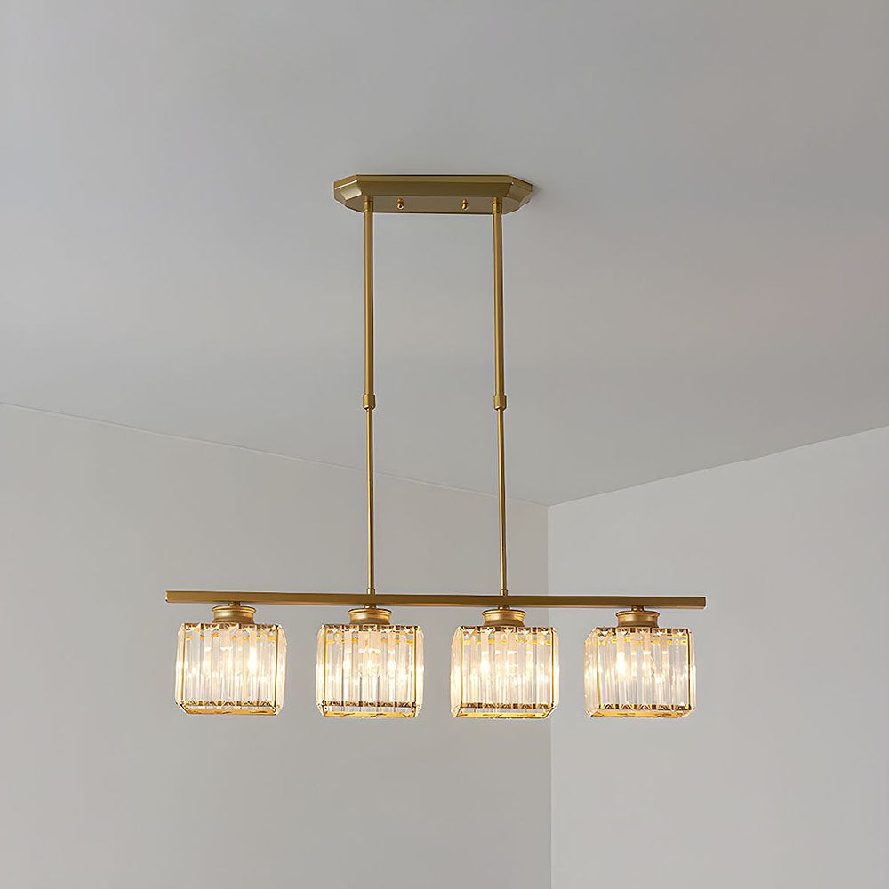 Nordic Multi-Head Designer Long Glass Island Lamps NALANI
