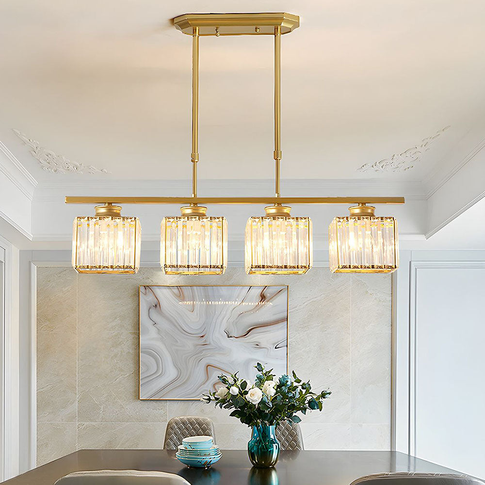 Nordic Multi-Head Designer Long Glass Island Lamps NALANI