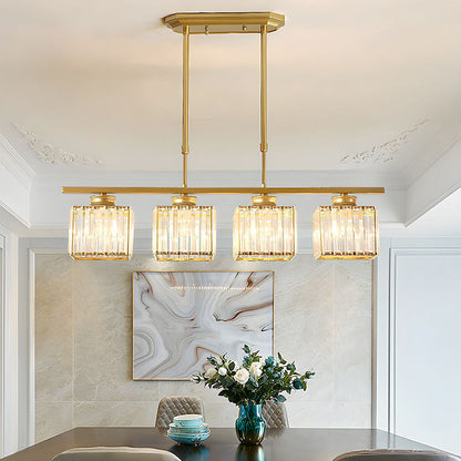 Nordic Multi-Head Designer Long Glass Island Lamps NALANI