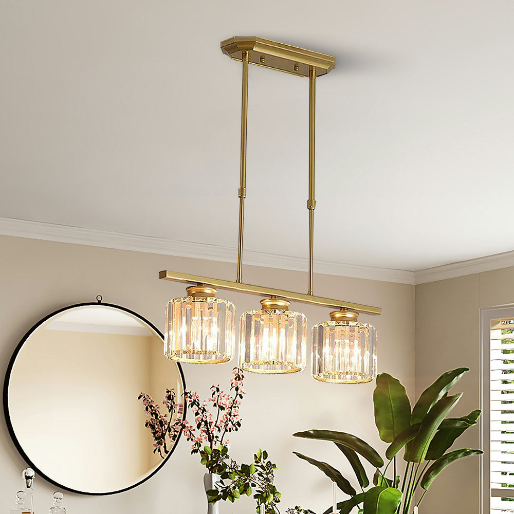 Nordic Multi-Head Designer Long Glass Island Lamps NALANI
