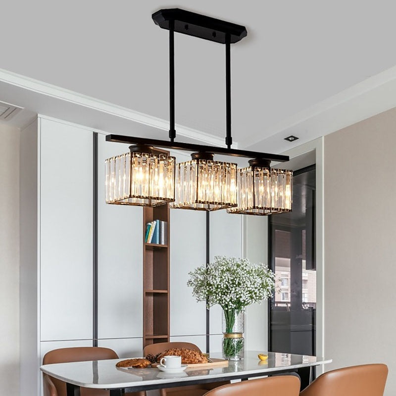 Nordic Multi-Head Designer Long Glass Island Lamps NALANI