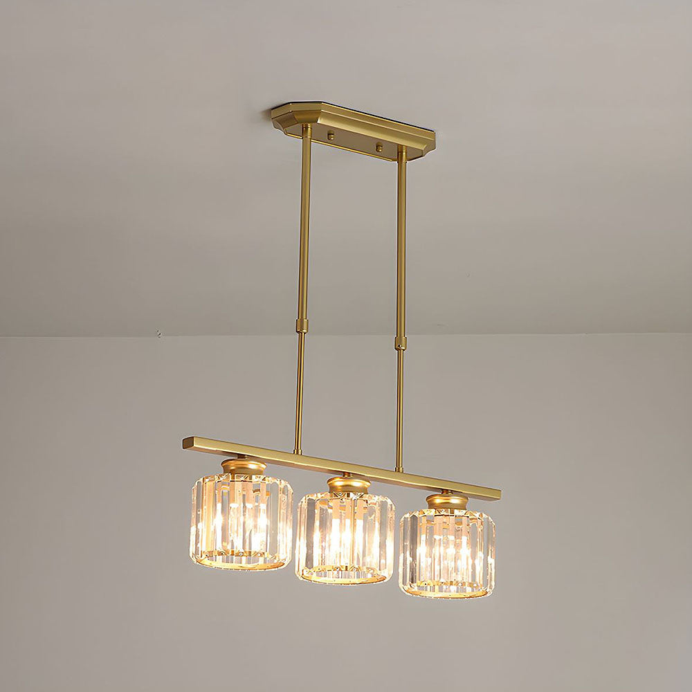 Nordic Multi-Head Designer Long Glass Island Lamps NALANI