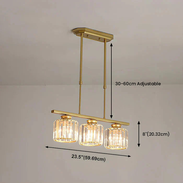 Nordic Multi-Head Designer Long Glass Island Lamps NALANI