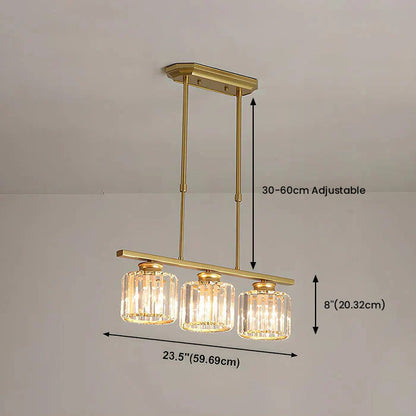 Nordic Multi-Head Designer Long Glass Island Lamps NALANI