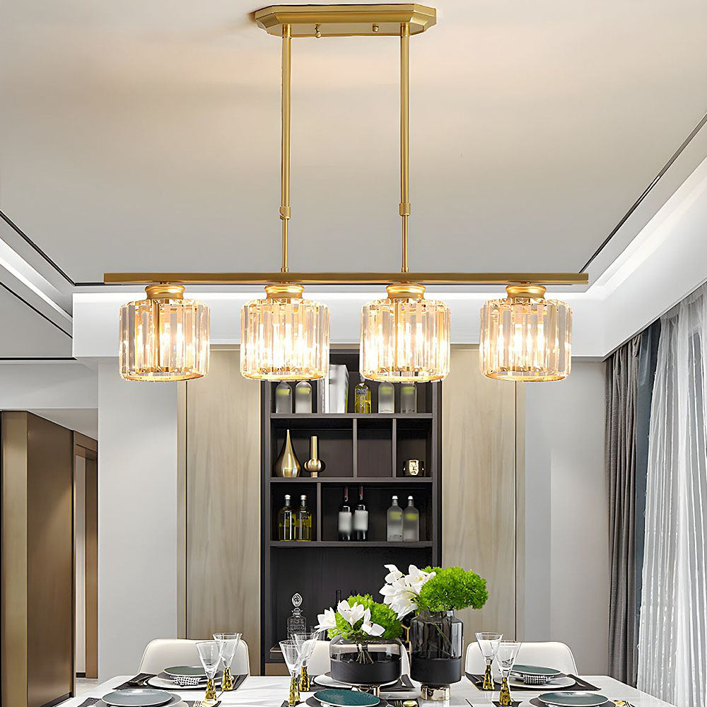 Nordic Multi-Head Designer Long Glass Island Lamps NALANI