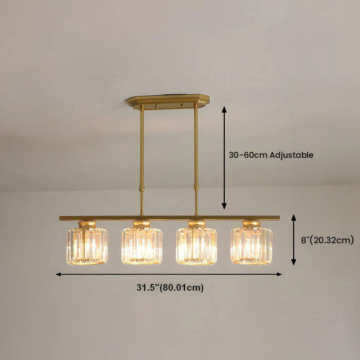 Nordic Multi-Head Designer Long Glass Island Lamps NALANI