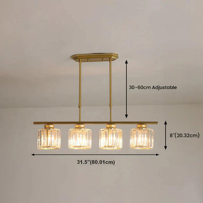 Nordic Multi-Head Designer Long Glass Island Lamps NALANI