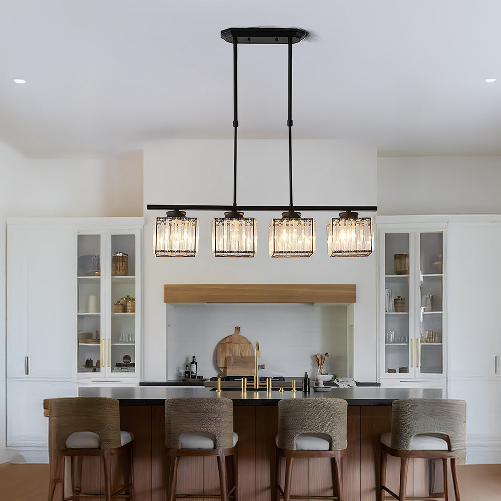 Nordic Multi-Head Designer Long Glass Island Lamps NALANI