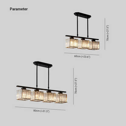 Nordic Multi-Head Designer Long Glass Island Lamps NALANI