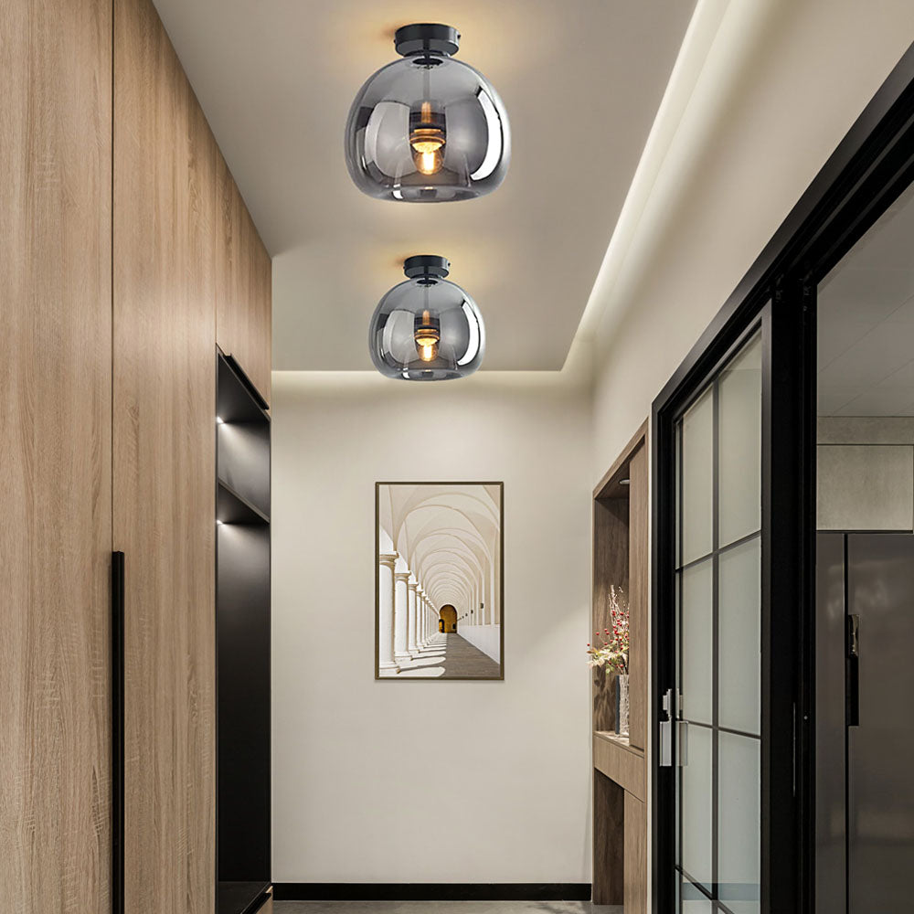 Retro Copper Glass Modern Ceiling Lights NALANI