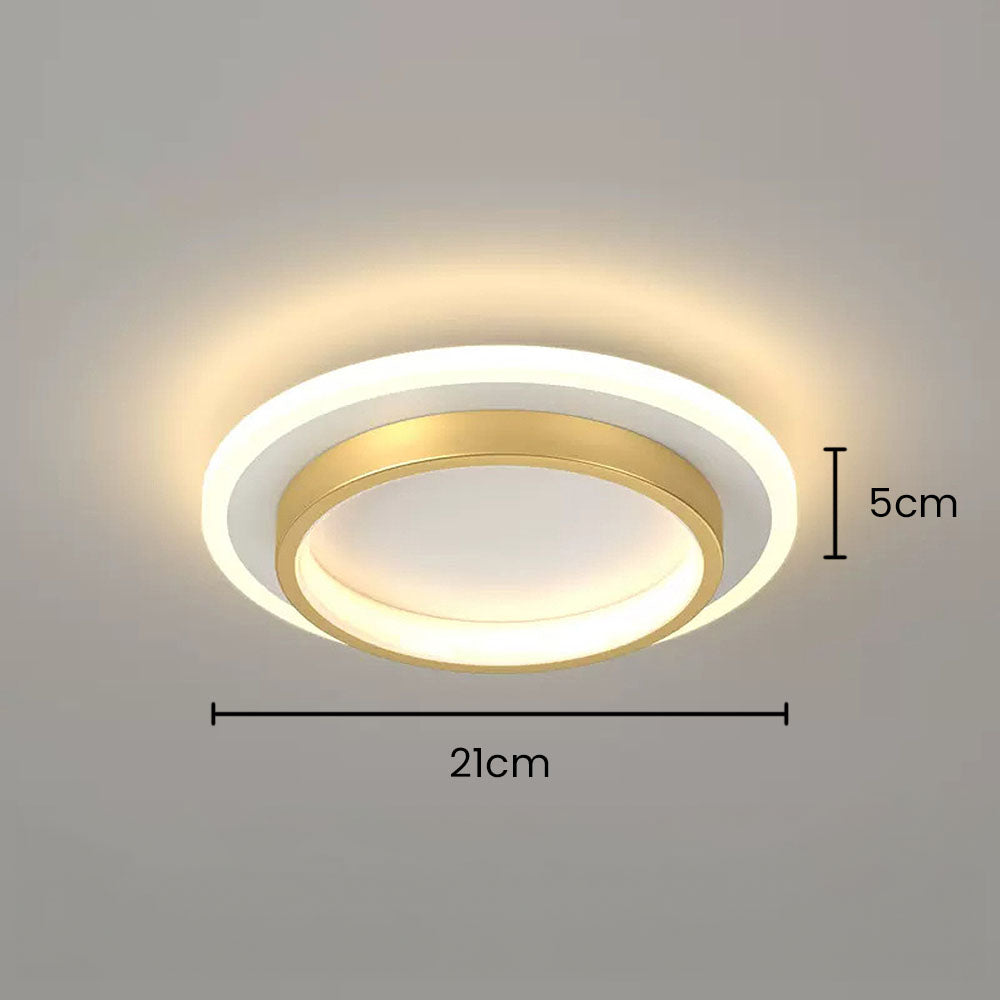 Round Metal Acrylic LED Hallway Ceiling Lights for Modern Spaces NALANI