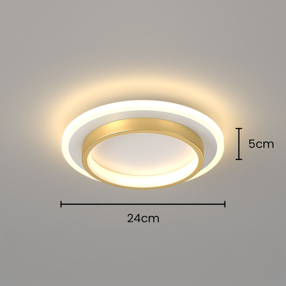 Round Metal Acrylic LED Hallway Ceiling Lights for Modern Spaces NALANI