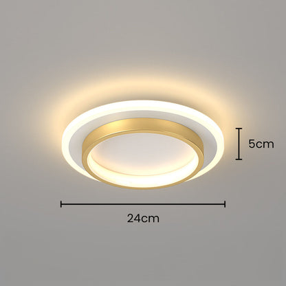 Round Metal Acrylic LED Hallway Ceiling Lights for Modern Spaces NALANI