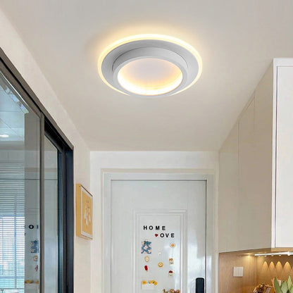 Round Metal Acrylic LED Hallway Ceiling Lights for Modern Spaces NALANI