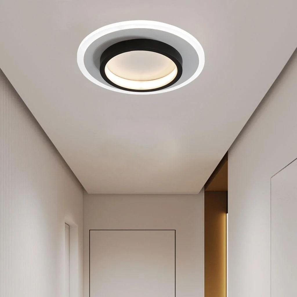 Round Metal Acrylic LED Hallway Ceiling Lights for Modern Spaces NALANI