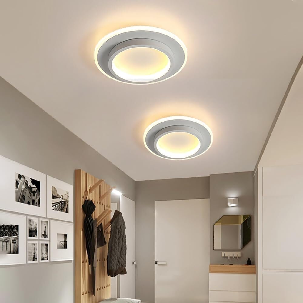 Round Metal Acrylic LED Hallway Ceiling Lights for Modern Spaces NALANI