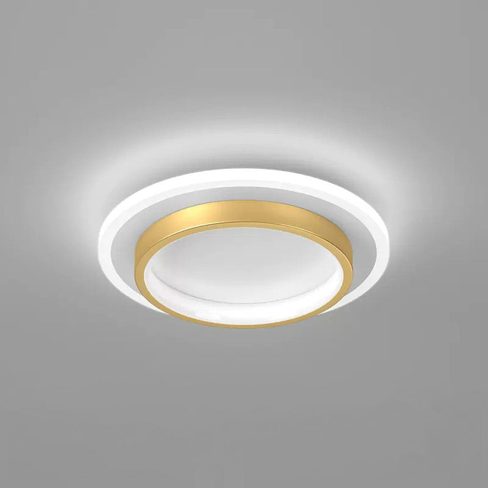 Round Metal Acrylic LED Hallway Ceiling Lights for Modern Spaces Gold NALANI