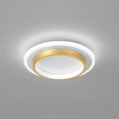 Round Metal Acrylic LED Hallway Ceiling Lights for Modern Spaces Gold NALANI