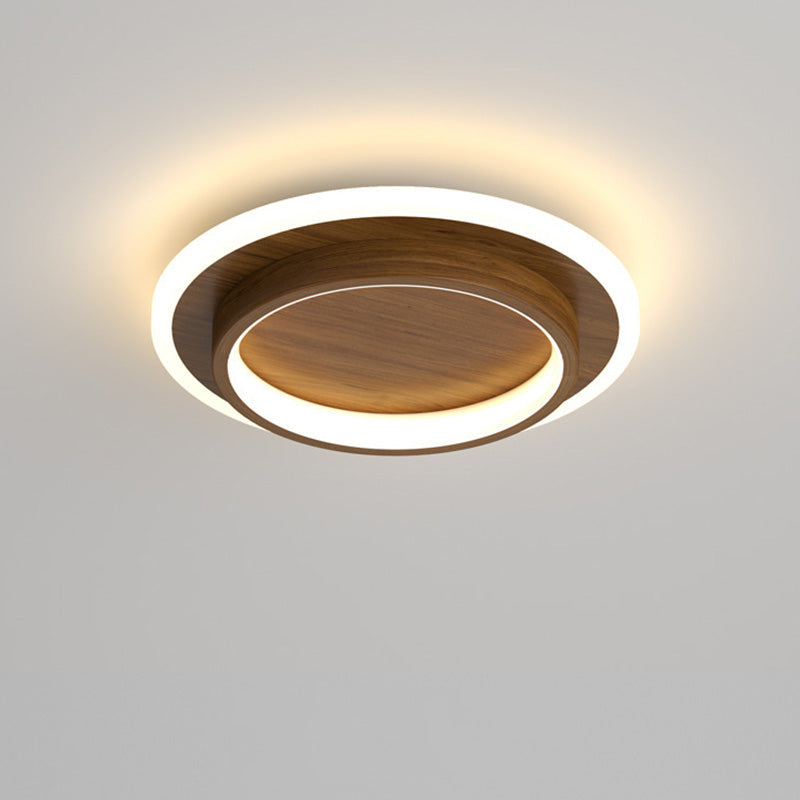 Round Metal Acrylic LED Hallway Ceiling Lights for Modern Spaces Brown NALANI