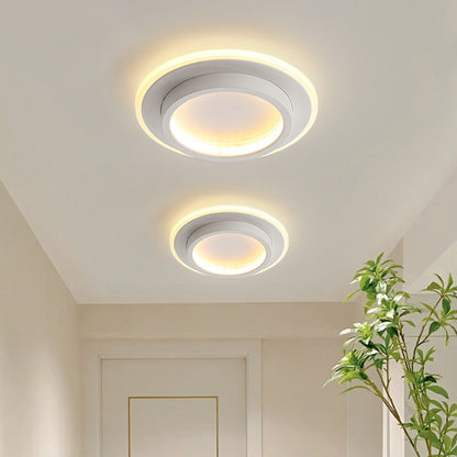 Round Metal Acrylic LED Hallway Ceiling Lights for Modern Spaces White D24cm*H5cm(20W) NALANI