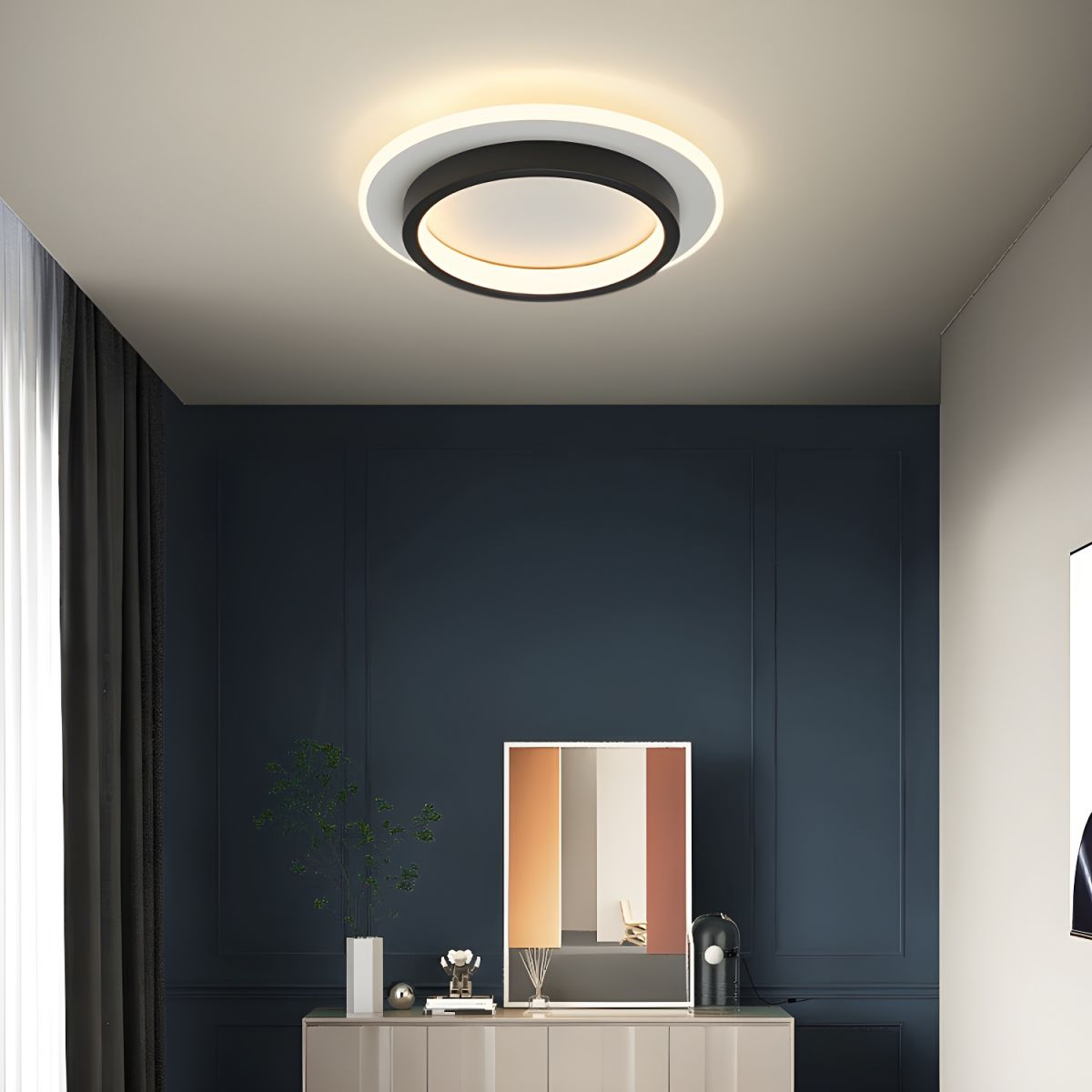 Round Metal Acrylic LED Hallway Ceiling Lights for Modern Spaces NALANI