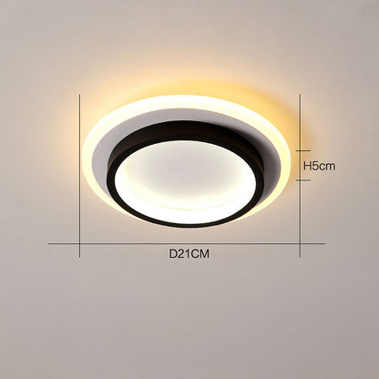 Round Metal Acrylic LED Hallway Ceiling Lights for Modern Spaces NALANI