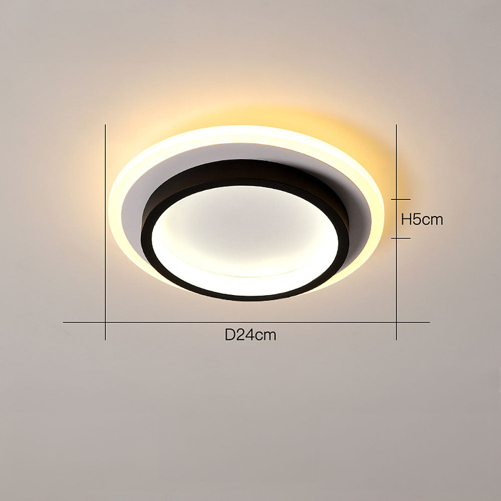 Round Metal Acrylic LED Hallway Ceiling Lights for Modern Spaces NALANI