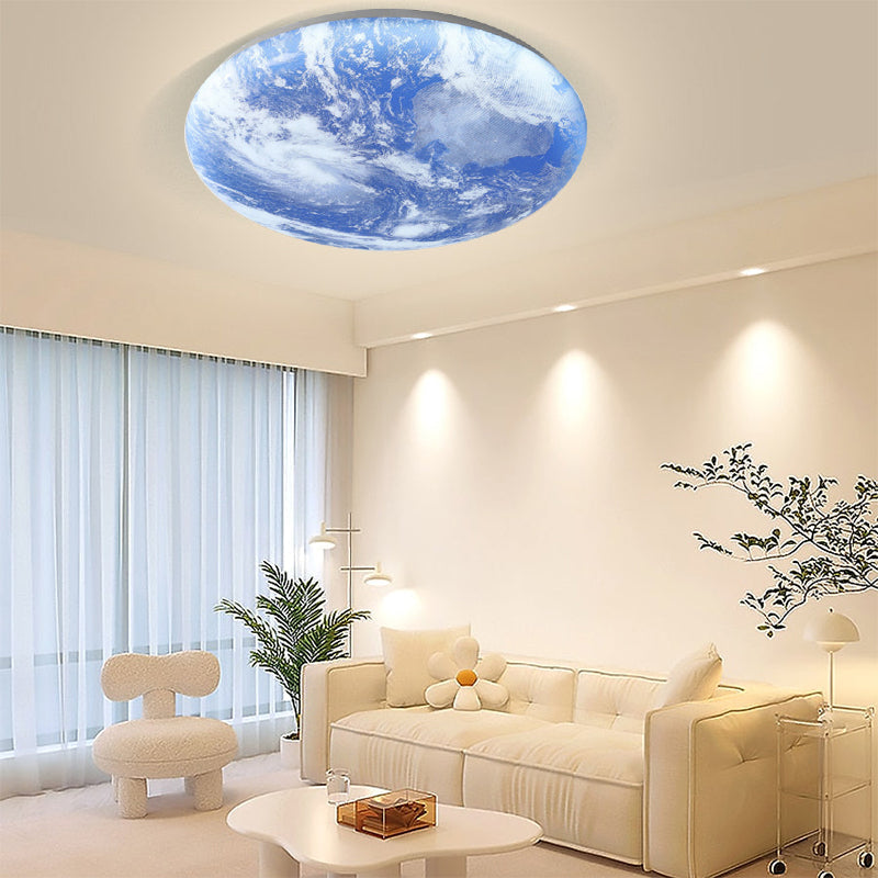 Simple Minimalist Moon Round LED Ceiling Light for Modern Homes NALANI