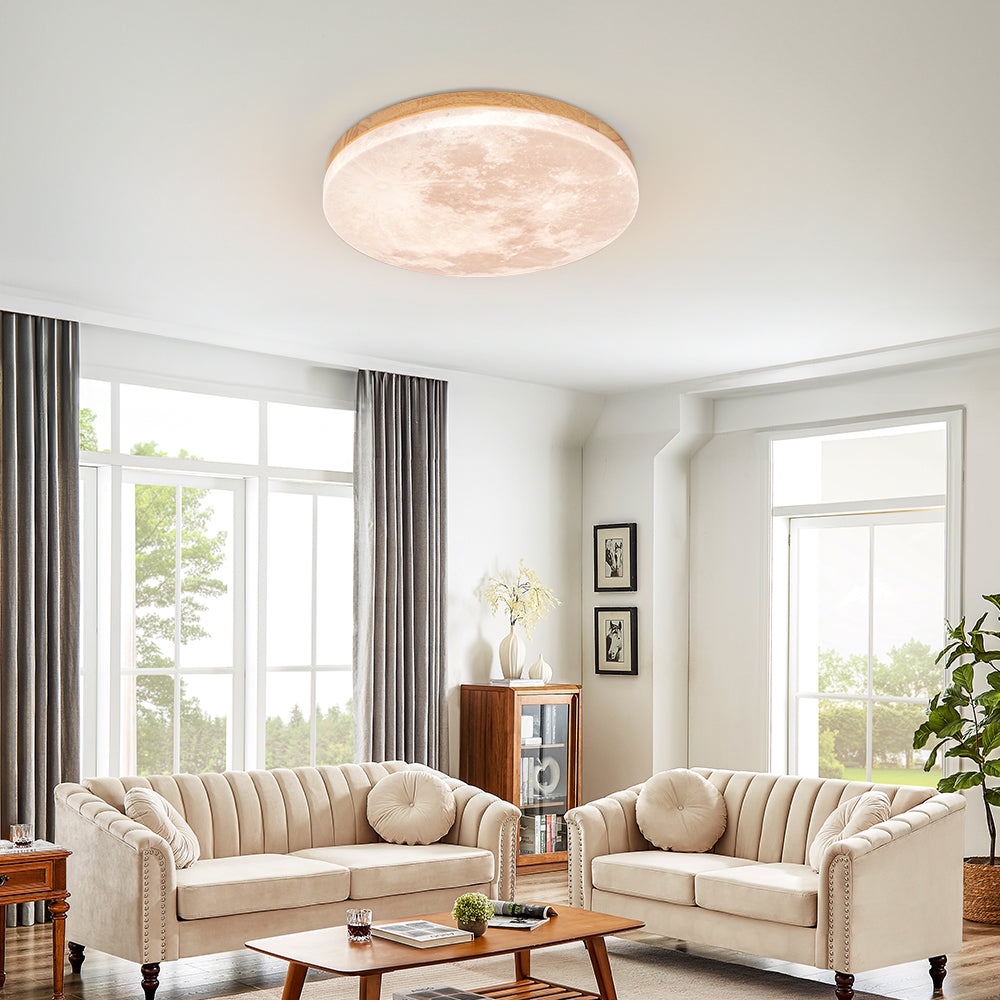Simple Minimalist Moon Round LED Ceiling Light for Modern Homes NALANI