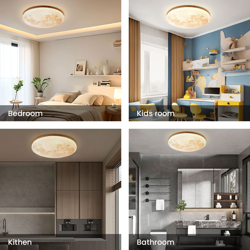 Simple Minimalist Moon Round LED Ceiling Light for Modern Homes NALANI