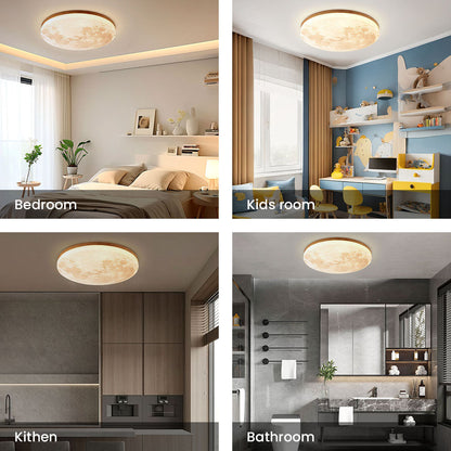 Simple Minimalist Moon Round LED Ceiling Light for Modern Homes NALANI