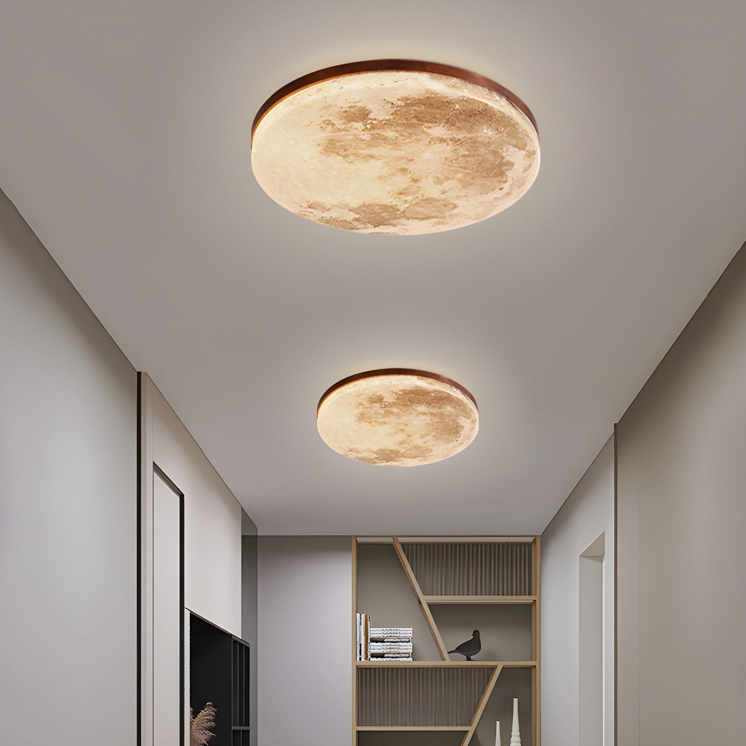 Simple Minimalist Moon Round LED Ceiling Light for Modern Homes NALANI