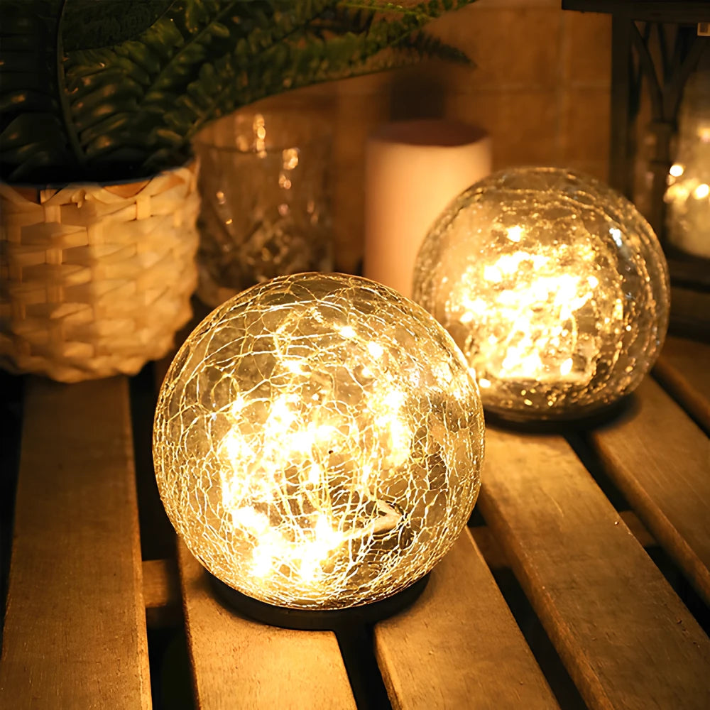 Solar Powered Garden Orb Light for Elegant Outdoor Ambiance NaLani