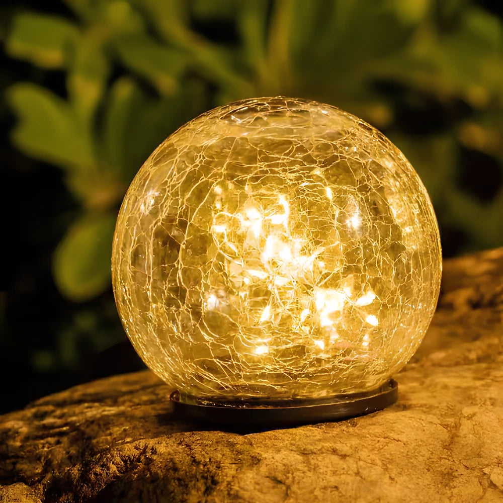 Solar Powered Garden Orb Light for Elegant Outdoor Ambiance NaLani