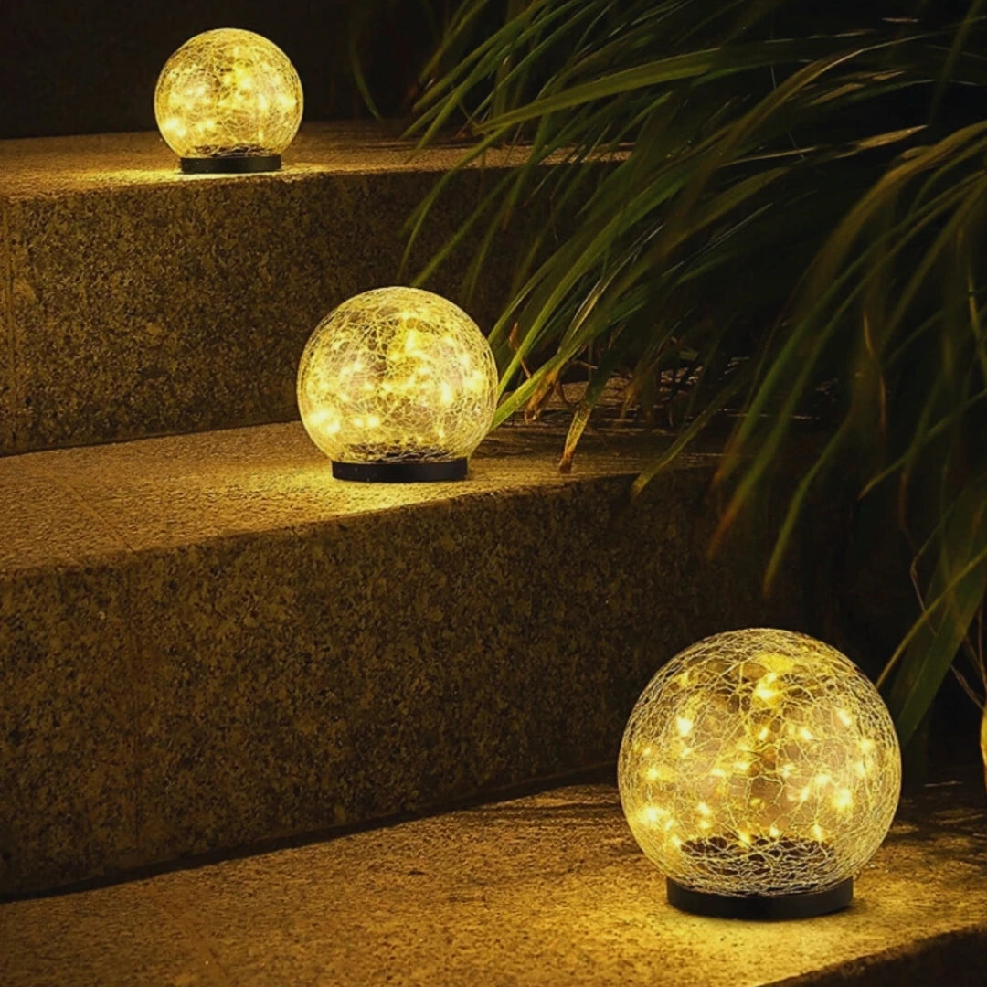 Solar Powered Garden Orb Light for Elegant Outdoor Ambiance NaLani