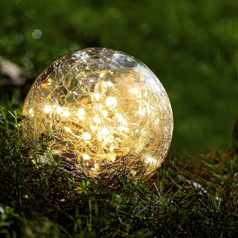 Solar Powered Garden Orb Light for Elegant Outdoor Ambiance NaLani