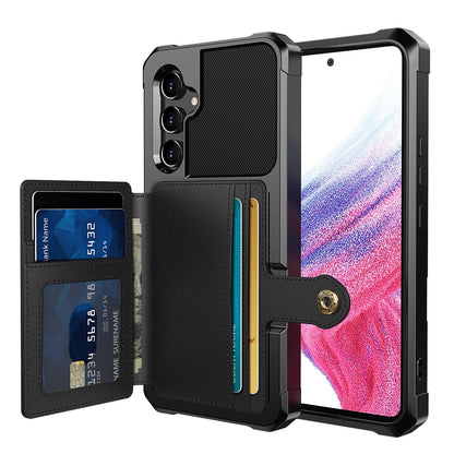 Slim Magnetic Leather Wallet Case for A Series Smartphones-Portemonnees-NaLani